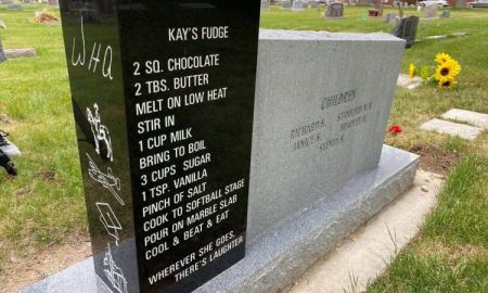 Kay's Fudge Recipe Tombstone